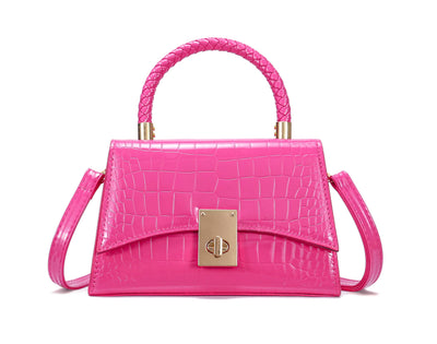 JHVYF Women Small Crossbody Bags Shoulder Bag Classic Satchel Handbags Ladies Cute Purses Satchels bag Hot Pink