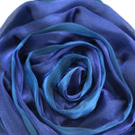 Load image into Gallery viewer, DEBIMY Rose Shaped Evening Bag Soft Satin Clutch Purse Floral Wristlet Handbag for Women Wedding Party Purse Royal Blue
