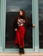 Load image into Gallery viewer, Zeagoo Womens Skirts Midi Length Red Skirt Sexy Satin Fall Skirts Party Dress Red Small
