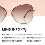 Load image into Gallery viewer, Tom Ford FT0250 COLETTE Butterfly Shape Sunglasses With Luxury Eyewear Kit
