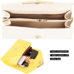 Load image into Gallery viewer, DEXMAY Women Envelope Clutch Faux Saffiano Leather Evening Handbag Foldover Clutch Bag Formal Dressy Purse Ivory
