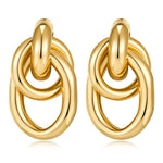 Load image into Gallery viewer, FILMOON Gold Geometric Drop Dangle Earrings for Women 18K Long Link Dangle Earrings Jewelry
