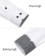 Load image into Gallery viewer, J.VER Men&#39;s Casual Long Sleeve Stretch Dress Shirt Wrinkle-Free Regular Fit Button Down Shirts White Black Medium
