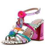 Load image into Gallery viewer, Betsey Johnson Women&#39;s Azallia Heeled Sandal, Pink Multi, 9
