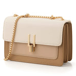Load image into Gallery viewer, Crossbody Bags Cute Faux Leather Trendy Cross Body Purses for Women Small Color-Block Designer Handbags Ladies Satchel Chain Strap Shoulder Bag Beige White

