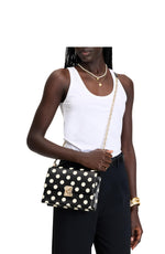 Load image into Gallery viewer, kate spade new york Deco Dot Fine Grain Leather Chain Shoulder, Black Multi
