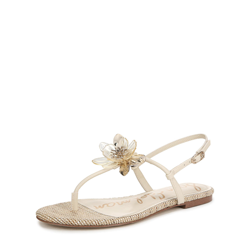 Sam Edelman Women's Eden Flat Sandal, Modern Ivory, 9
