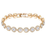 Load image into Gallery viewer, Swarovski Una Angelic Tennis Bracelet, Clear circle-cut Swarovski Crystals with Matching Crystal Pavé on a Rose-Gold Tone Finish Setting, Part of the Swarovski Una Angelic Collection
