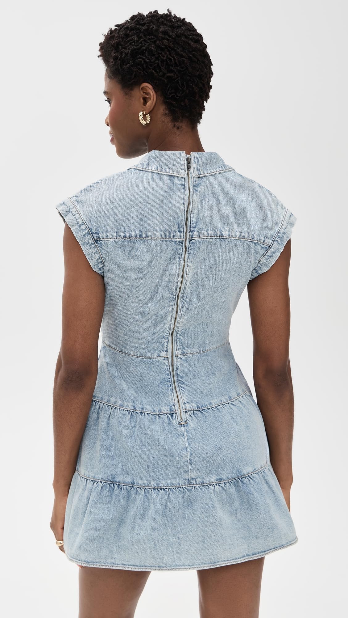 alice + olivia Women's Mila Deep V Twist Front Mini Dress, Rockstar Blue, 4