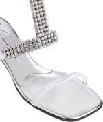 Load image into Gallery viewer, Giuseppe Zanotti, Devine Crystal 45 Sandals, 9, Silver
