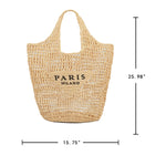 Load image into Gallery viewer, POOOPSSD New Woven Bag, Straw Mesh Tote Bag, Beach, Shoulder Bag, Hobo Women, Foldable Large Capacity, for Holiday, Picnic and Party. (Khaki)
