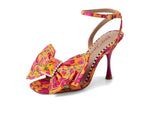 Load image into Gallery viewer, Betsey Johnson Women&#39;s Denly Heeled Sandal, Orange Floral, 8.5
