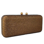 Load image into Gallery viewer, Boutique De FGG Brown Evening Bags and Clutches Women Formal Crystal Clutch Handbags Wedding Rhinestone Clutch Purse,Mini
