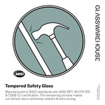 Load image into Gallery viewer, Glass Warehouse 78" x 34.5" Frameless Shower Door - Single Fixed Panel Satin Brass Satin
