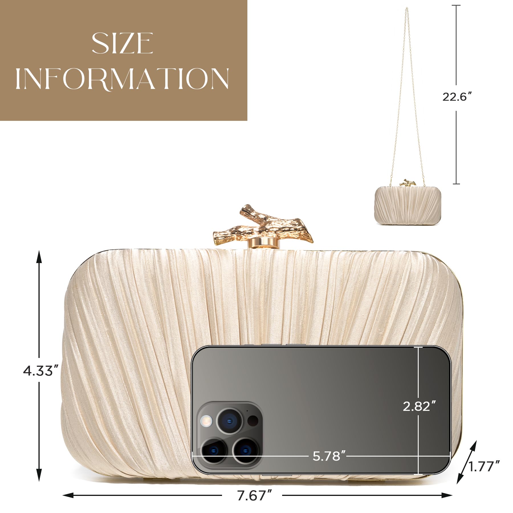 CHUNLI Clutch Purses for Women Evening/Wedding Chic Woven Bag Formal PU Leather Purse Designer Handbags for Women