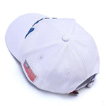 Load image into Gallery viewer, USA Trucker Hat for Men &amp; Women American Flag Cap Adjustable Baseball Cap Mesh Snap Patriotic 3D Embroidered Cap (White-Blue)
