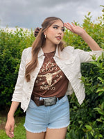 Load image into Gallery viewer, Anienaya Women's Jean Jacket Cropped Denim Jacket Stretchy 3/4 Puff Sleeve Distressed with Pockets
