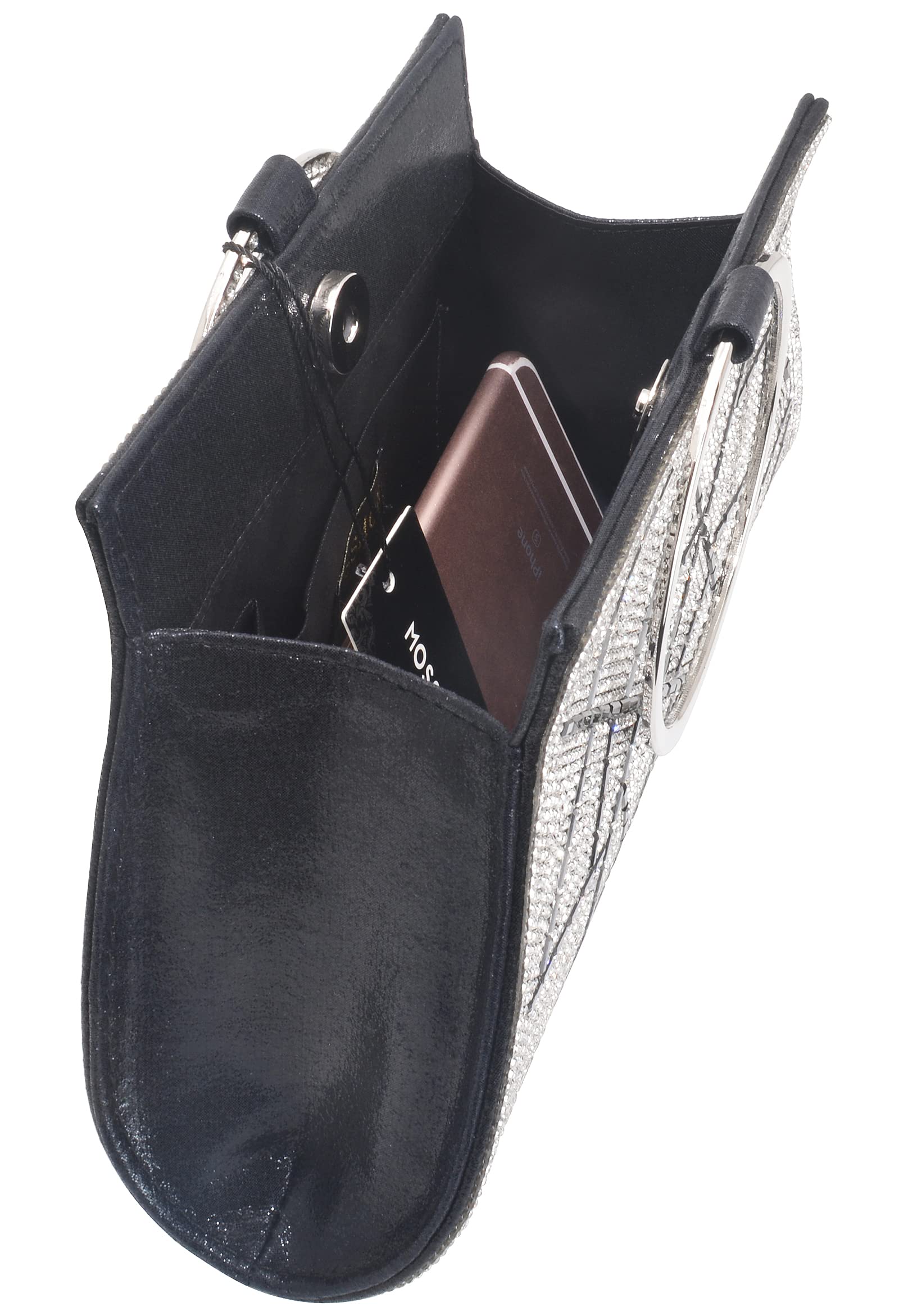 MOSSMON Crystal Clutch Purses Bride and Bridesmaid Handbag Elegant Wristlet Evening Bag for Women
