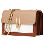 Load image into Gallery viewer, Crossbody Bags Cute Faux Leather Trendy Cross Body Bag for Women Small Color-Block Designer Handbags Ladies Satchel Chain Strap Shoulder Bag Brown Beige
