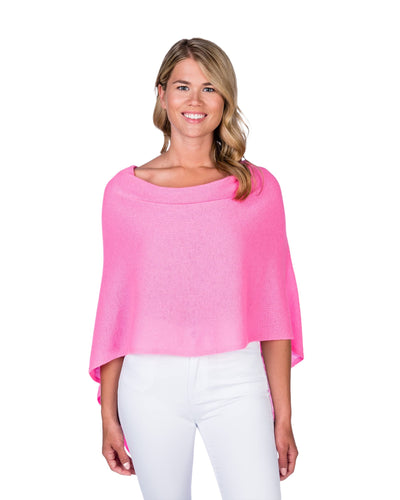 CLAUDIA NICHOLE by Alashan 100% Cashmere Luxe Dress Topper Poncho - Lightweight, Soft, Cozy & Versatile - One Size Fit with 60 Plus Colors- Great Gift Item- Smoothie/1702