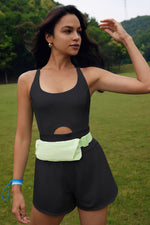 Load image into Gallery viewer, ReachMe Womens Running Onesie Workout Rompers Athletic Romper One Piece Outfits Exercise Jumpsuits Gym Yoga Clothes(Black,S)
