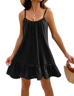 Load image into Gallery viewer, Blooming Jelly Womens Bathing Suit Cover Up Swim Beach Dresses Cover Ups Spaghetti Straps Swimsuit Coverups (M, Black)
