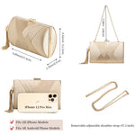 Load image into Gallery viewer, YAPAIOU Clutch Purses For Women Tassel Evening Clutch bag Cross Body &amp; Shoulder Bag For Wedding Night out Party Champagne Gold
