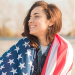 Load image into Gallery viewer, July 4th Independence Day Earrings American Flag Five-pointed Star Earrings Dangle Earrings for Women Independence Day Gifts
