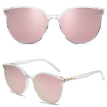 Load image into Gallery viewer, SOJOS Classic Round Sunglasses for Women Men Retro Vintage Shades Large Plastic Frame Sunnies SJ2067 with Crystal Frame/Pink Mirrored Lens
