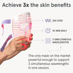 Load image into Gallery viewer, iRestore LED Face Mask Light Therapy | Blue, Infrared &amp; Red Light Therapy for Face | Illumina Skincare Device Facemask - Youthful Radiant Skin with Reduced Wrinkles, Fine Lines | Contour | 360 LEDs
