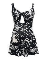 Load image into Gallery viewer, Relipop Women's Jumpsuits Floral Print Spaghetti Straps Sleeveless V Neck Front Tie Knot Rompers
