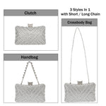 Load image into Gallery viewer, COAIMANEY Women Sparkly Rhinestone Clutch with Chains, Glitter Evening Handbag Purse Shoulder Bag for Wedding Party Prom
