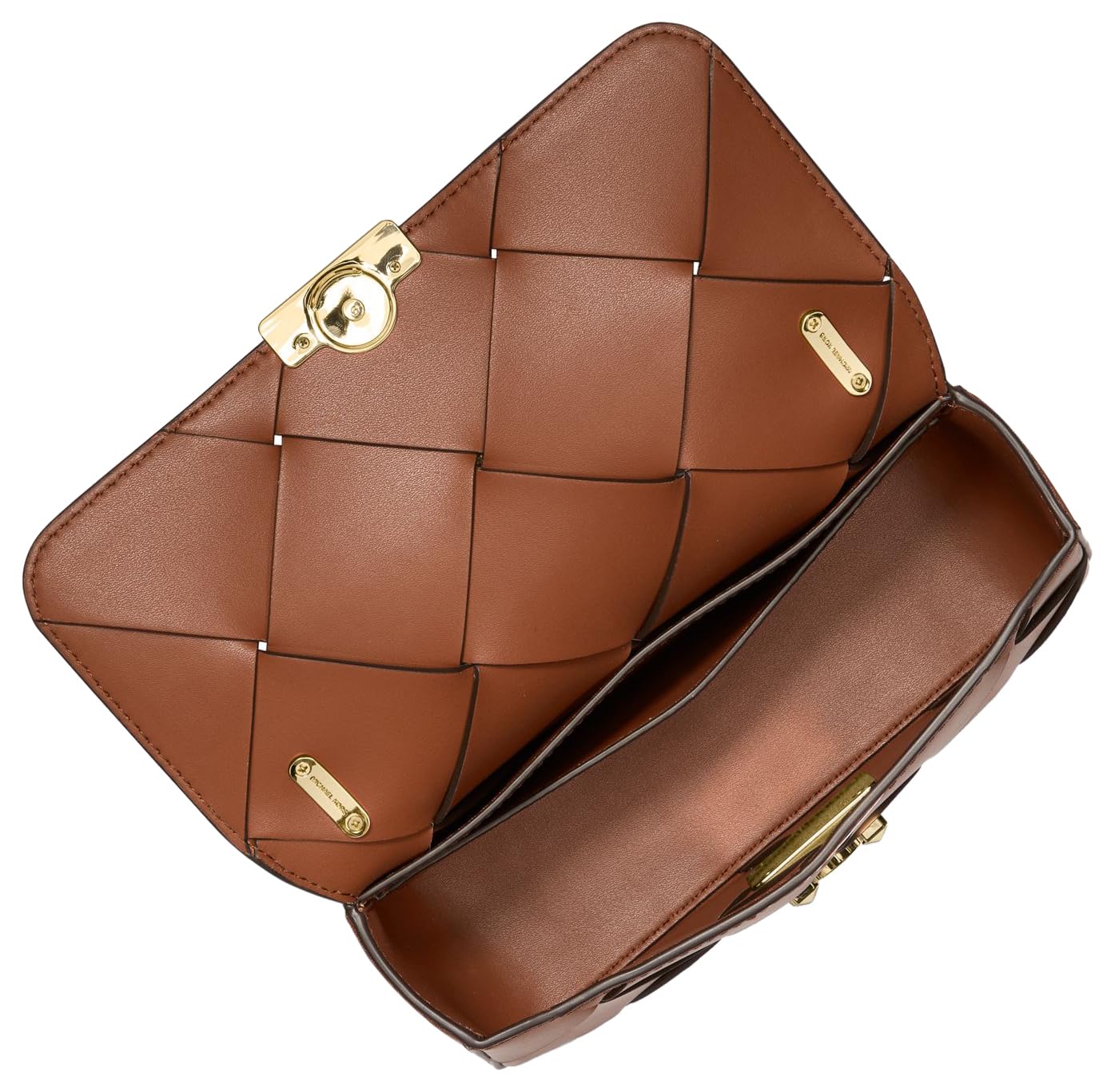 Michael Kors Tribeca Small Convertible Chain Shoulder Bag, Gold-Tone Hardware/Luggage