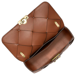 Michael Kors Tribeca Small Convertible Chain Shoulder Bag, Gold-Tone Hardware/Luggage