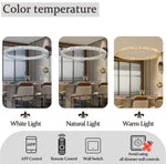 Load image into Gallery viewer, Flashing God W48'' Modern Crystal Chandelier for Living Room Ring Chandelier LED Ceiling Lights Fixture with Remote Crystal Hanging Pendant Lighting for Dining Room Hallway Foyer
