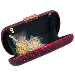 Load image into Gallery viewer, Boutique De FGG Mini Rhinestone Clutch Purse,Evening Bags and Clutches for Women Formal,Crystal Clutch Bag Wedding Handbags,Burgundy
