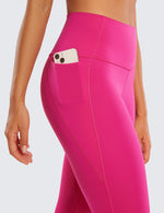 Load image into Gallery viewer, CRZ YOGA Womens Butterluxe Workout Capri Leggings with Pockets 21 Inches - High Waisted Gym Athletic Crop Yoga Granita Pink XX-Small
