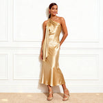 Load image into Gallery viewer, DREAM PAIRS Womens NILE Fashion Stilettos Open Toe Pump Heel Sandal, Gold Glitter - 9
