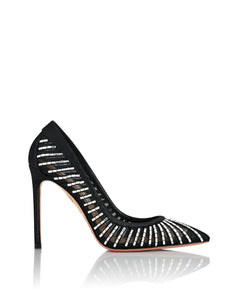 Aquazzura Passions Crystal Pump 105, Black, 10.5
