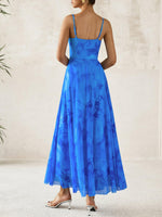Load image into Gallery viewer, BTFBM Women Summer Floral Maxi Dresses Elegant Spaghetti Strap Dress Printed Party Dress Beach Long Dresses(Floral Blue,Medium)
