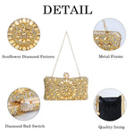 Load image into Gallery viewer, YAPAIOU Sparkly Women&#39;s Evening Clutch Purses Rhinestone Bag Luxury Handbags For Weddings Formal Prom Party(Glod)
