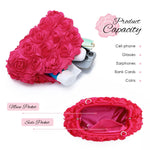 Load image into Gallery viewer, SUKUTU Flower Evening Bag Floral Clutch Bag Satin Handbag with Detachable Strap for Weeding Party Prom
