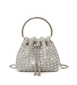 Load image into Gallery viewer, Sweetovo Sparkly Diamond Evening Bag Clutch Purses for Women Rhinestone Purse Glitter Handbag for Party Prom Cocktail Wedding (Silver)
