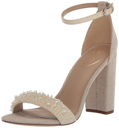 Sam Edelman Women's Yaro Heeled Sandal, Modern Ivory Perla, 10