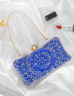 Load image into Gallery viewer, Beaguful Women&#39;s Evening Bags Sparkly Rhinestone Clutch Purses Luxury Handbags Royal Blue
