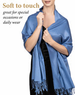 Load image into Gallery viewer, Achillea Pashmina Scarf for Women, Shawls and Wraps for Evening Dresses, Wedding, Bridesmaids, All Year Round Scarf for Formal or Casual Wear
