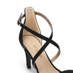 Load image into Gallery viewer, DREAM PAIRS Women's Strappy Stiletto High Heels Open Toe Rhinestone Wedding Dress Shoes Sparkly Sandals,Size 9,Black/Nubuck,DOLCE

