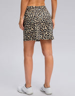 Load image into Gallery viewer, G Gradual Women&#39;s Golf Skirts Skort 4 Side Pockets High Waisted Stretchy Tennis Skirt with Short Athletic Casual (Leopard, M)
