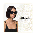 Load image into Gallery viewer, Versace VE4384B GB1/87 54MM Black/Dark Grey Square Sunglasses for Women +BUNDLE with ACCESSORY EYEWEAR KIT
