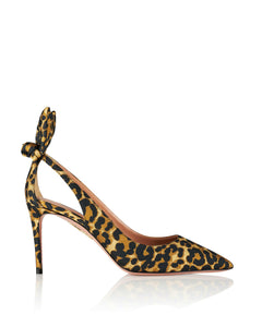 Aquazzura Bow Tie Pump 85, Caramel, 8